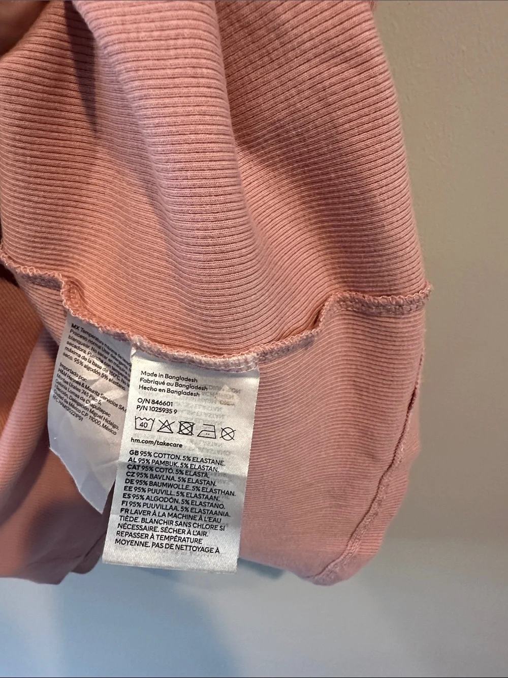 H&M‎ 5T/6 Flutter Sleeve Dusty Pink Ribbed Jersey Dress